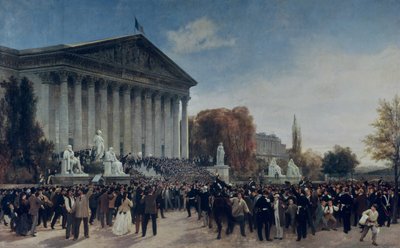 The Palais du Corps Legislatif after the Last Sitting on 4th September 1870 by Jacques Guiaud